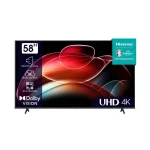 TELEVISEUR HISENSE 58″ LED UHD 4K SMART VIDAA 58A6K