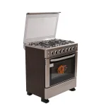 CUISINIERE ASTECH 5FEUX 80X60 A GAZ AVEC FOUR A GAZ INOX 8OMIS