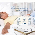MATELAS HARMONY ORTHOPEDIQUE 90X190 CM–180X20 CM