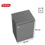 CONGELATEUR SMART TECHNOLOGY HORIZONTAL 105LITRES GRIS STCC177H