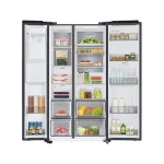 REFRIGERATEUR SAMSUNG SIDE BY SIDE FAMILY 2PORTES AVEC DIST, GLACON ET ECRAN NOIR RS6HA889181