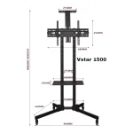 TABLE SUPPORT TELEVISEUR 32" 70" VSTAR 1500
