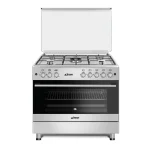 CUISINIERE ASTECH 5FEUX 90X60 A GAZ FULL OPTION VENTILO+FOUR ELECTRIQUE CK97MS