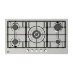PLAQUE BEKO ENCASTRABLE  5FEUX 4F A GAZ 1F WOK INOX HIMW95226SXEL