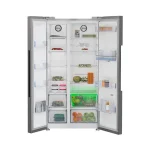REFRIGERATEUR BEKO 600LITRES SIDE BY SIDE AVEC FONTAINE 90CM LORGE INOX GN156320XP