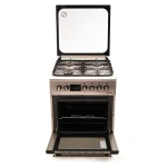 CUISINIERE ASTECH 60/60 4FEUX INOX AVEC ECRAN ET CHALEUR TOURNENTE CK66ELCF