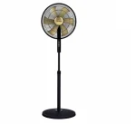 VENTILATEUR BINATONE SUR PIED NOIR 16POUCES  DORE ITAL1660